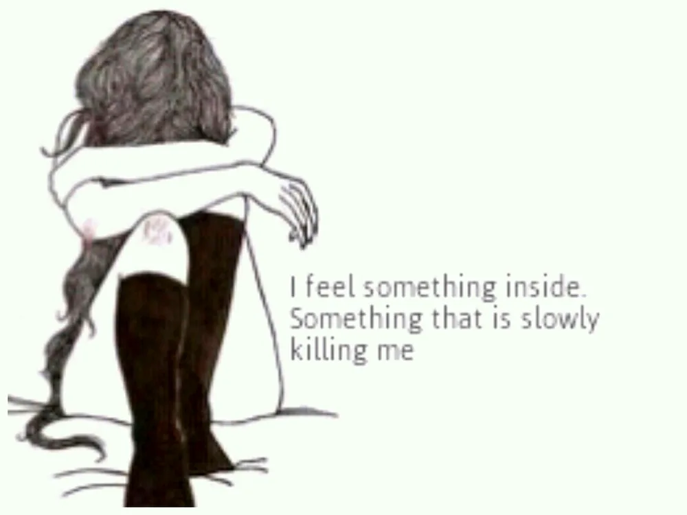 sad pencil drawings
