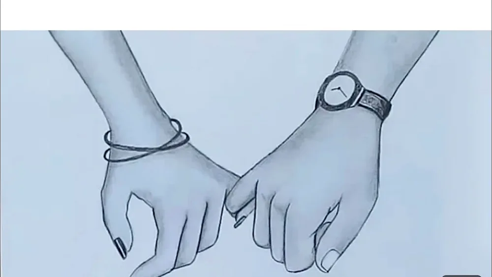 Hand pencil drawings for drawing love