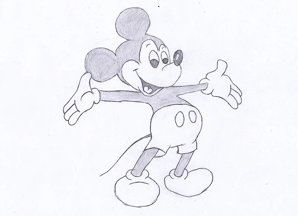 Pencil drawings of cartoons