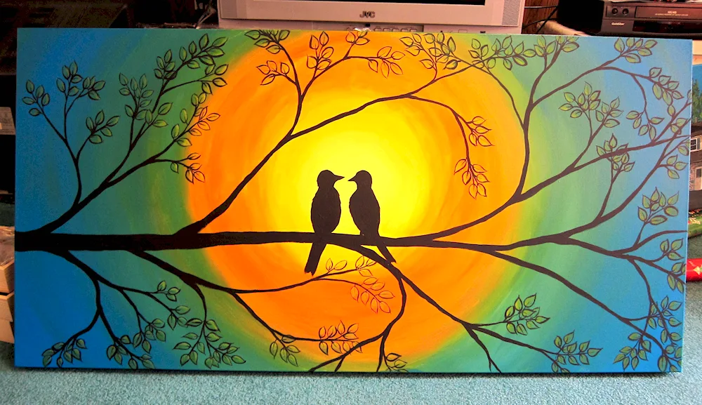 Paintings with paints