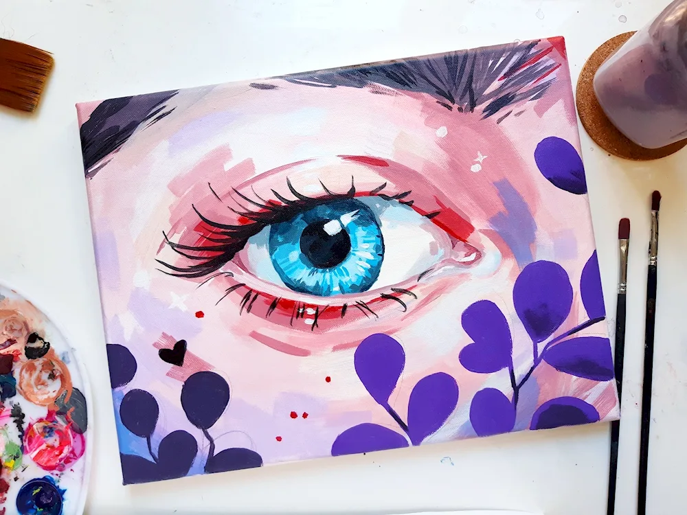 Risks gouache paintings
