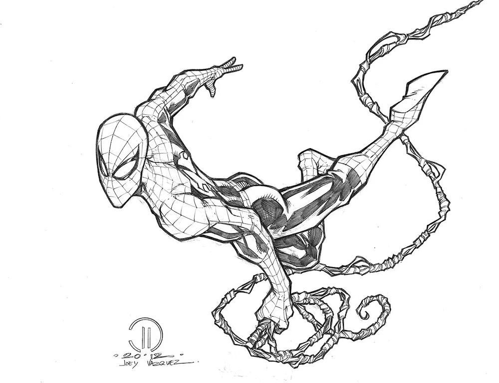 Marvel Spider-Man drawing for drawing