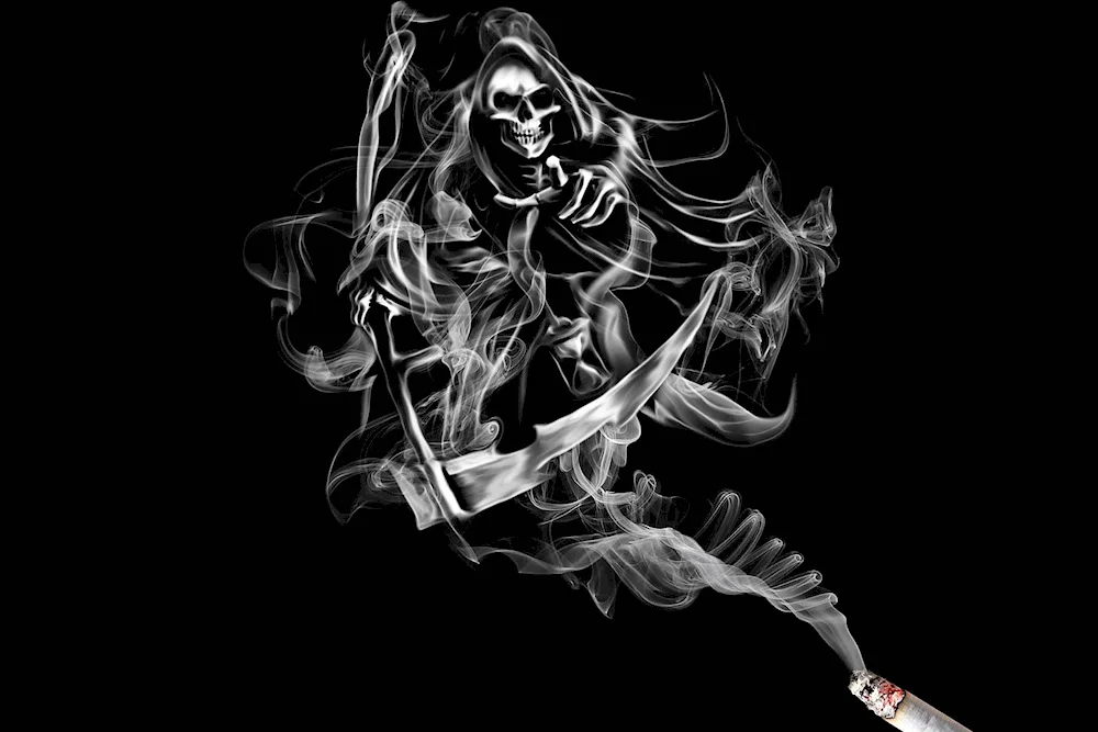 Drawings on black background