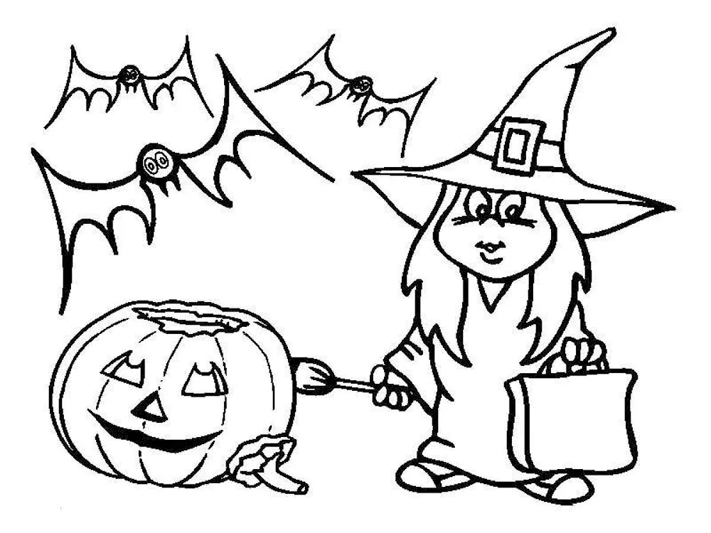 Halloween pictures in pencil