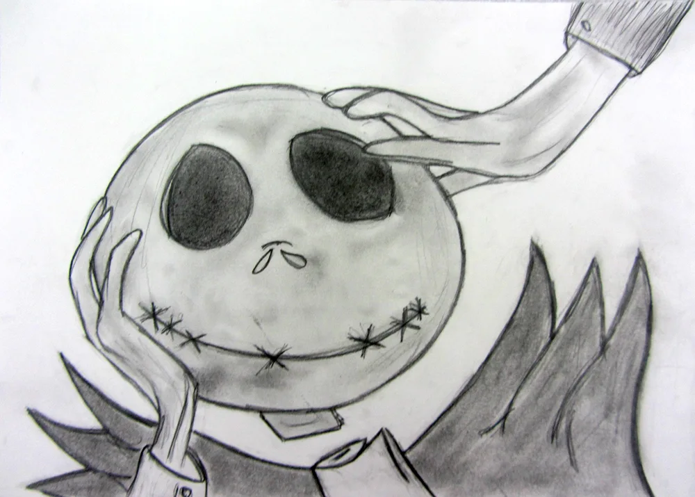 Halloween pictures on a free theme for drawing. sketching