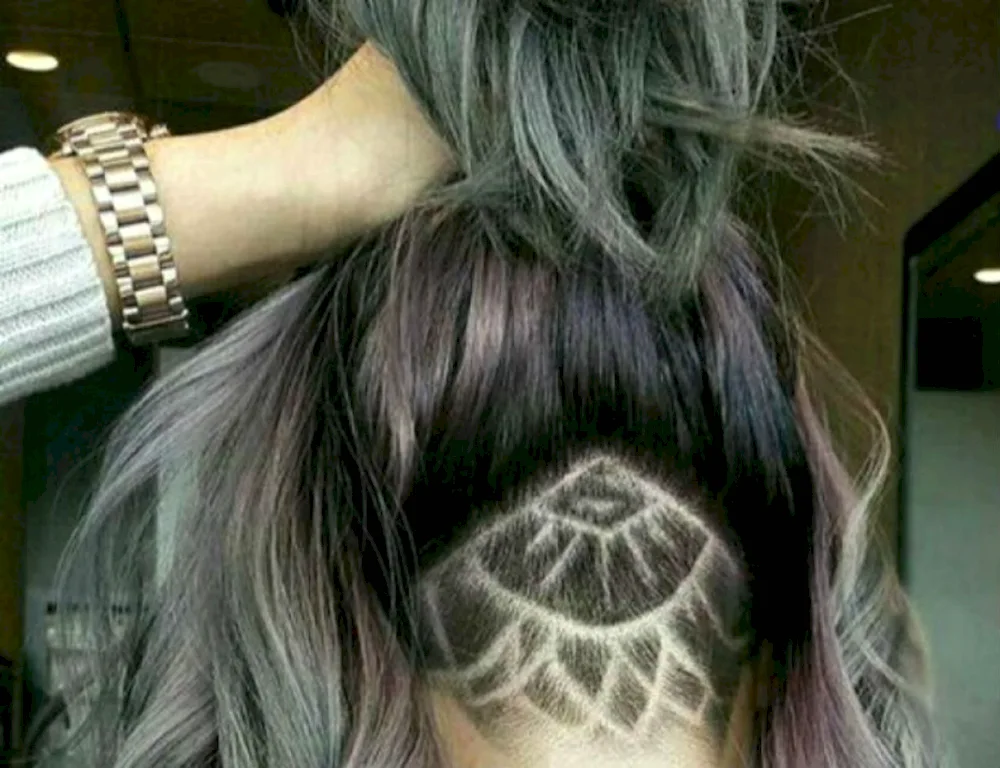 Shaved back of the head patterns