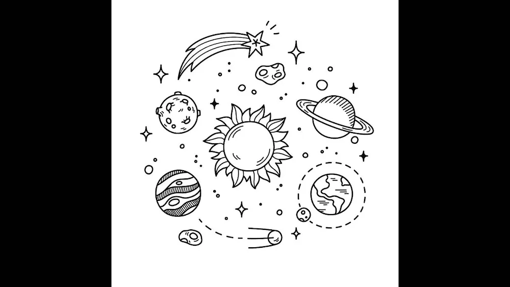 Drawings of planets