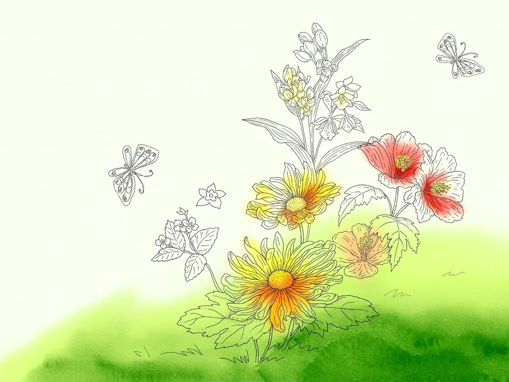 Flowers drawing