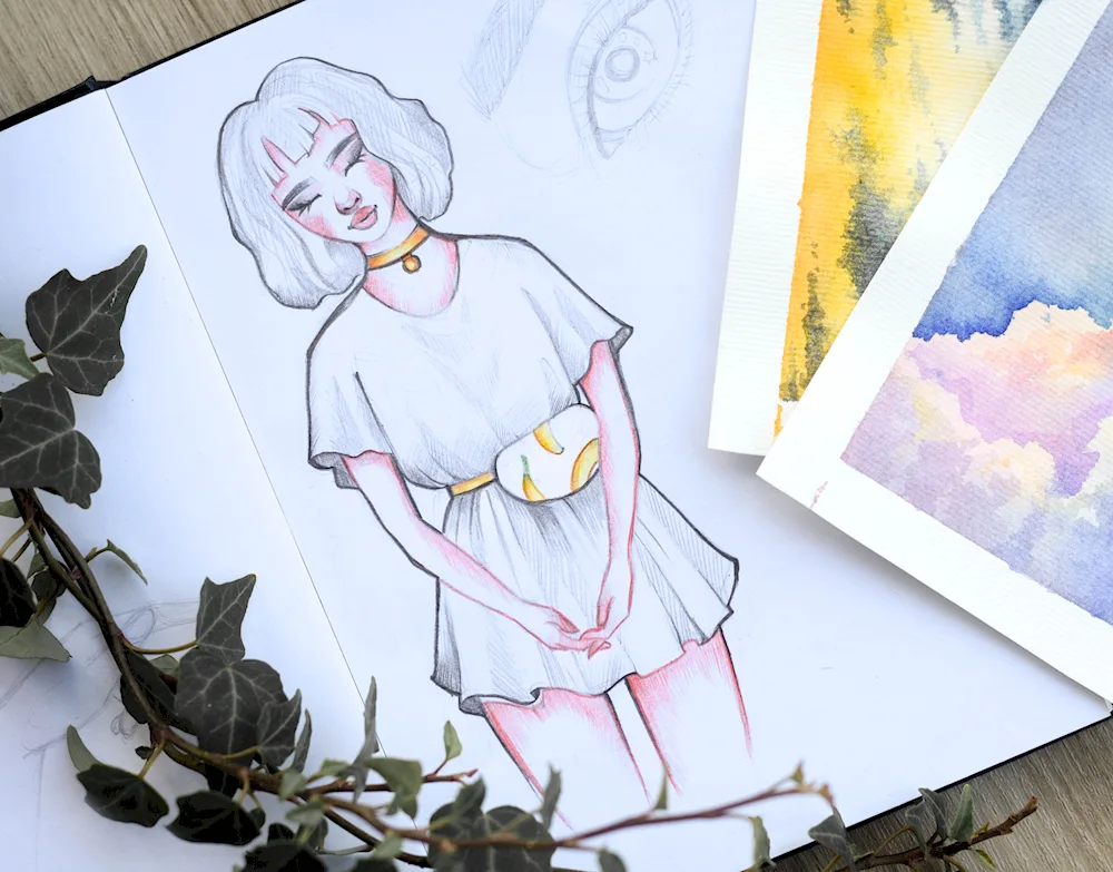 Gabrielle Piccolo Sketchbook Girl Drawings