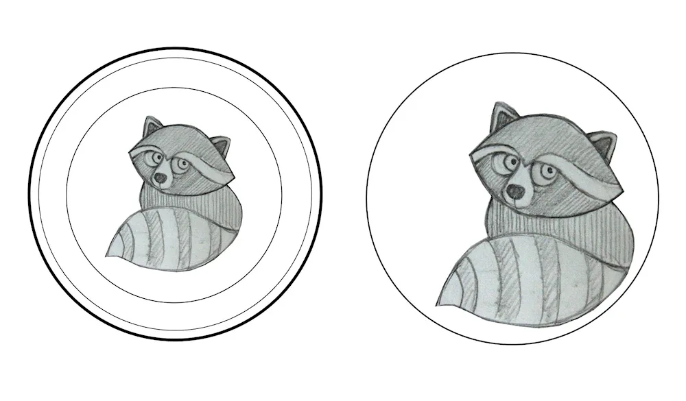Raccoon watercolour for kids