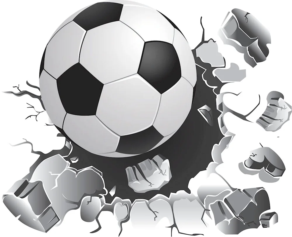 Sectioned icosahedron football ball
