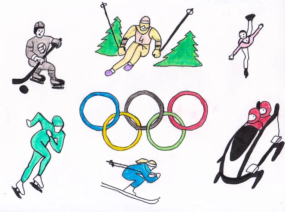 Sports-themed drawing