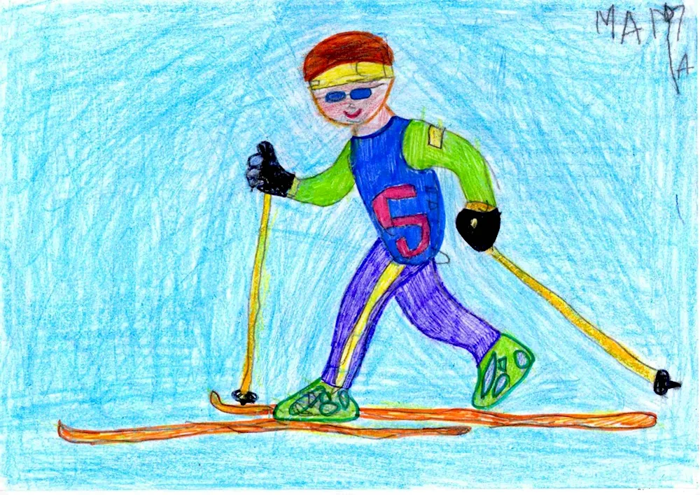 Sports-themed drawing