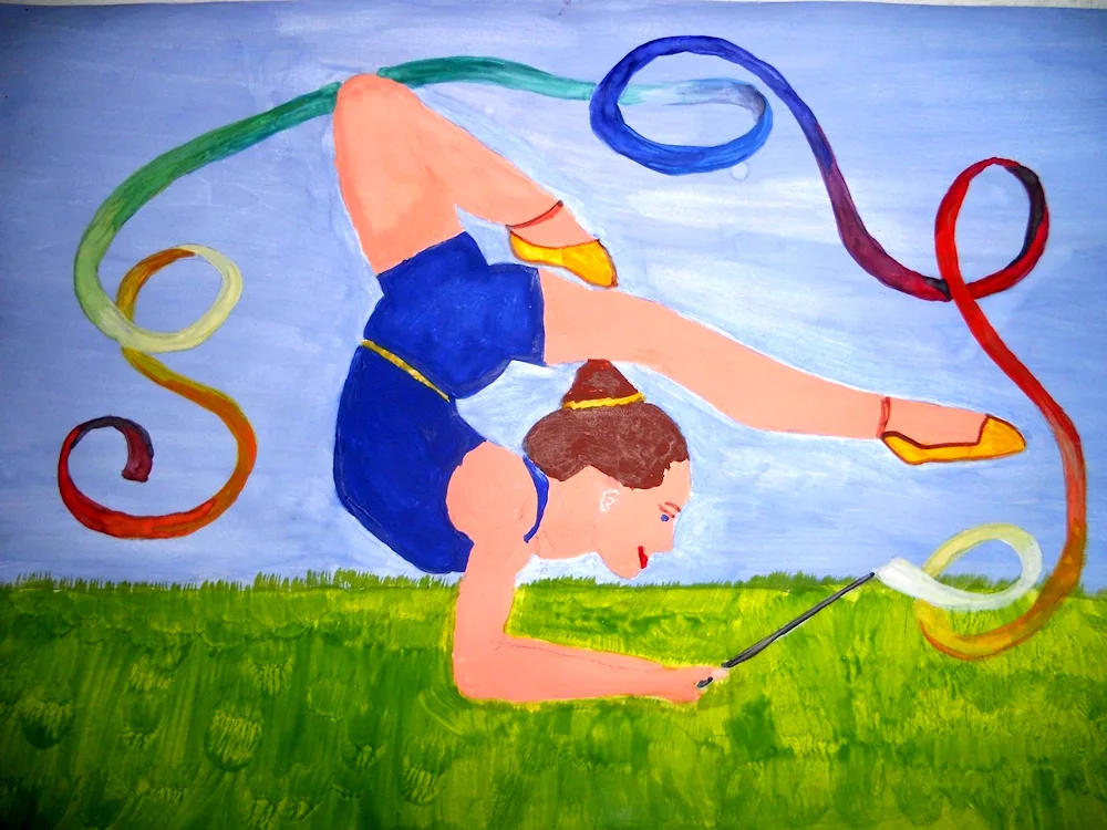Sports-themed drawing