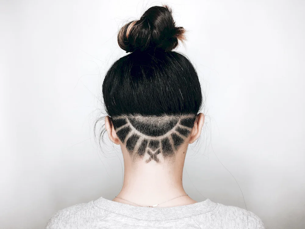 Haircuts with shaved back of the head girls