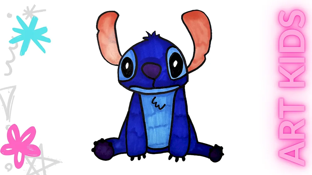 Stitch pencil drawing pictures