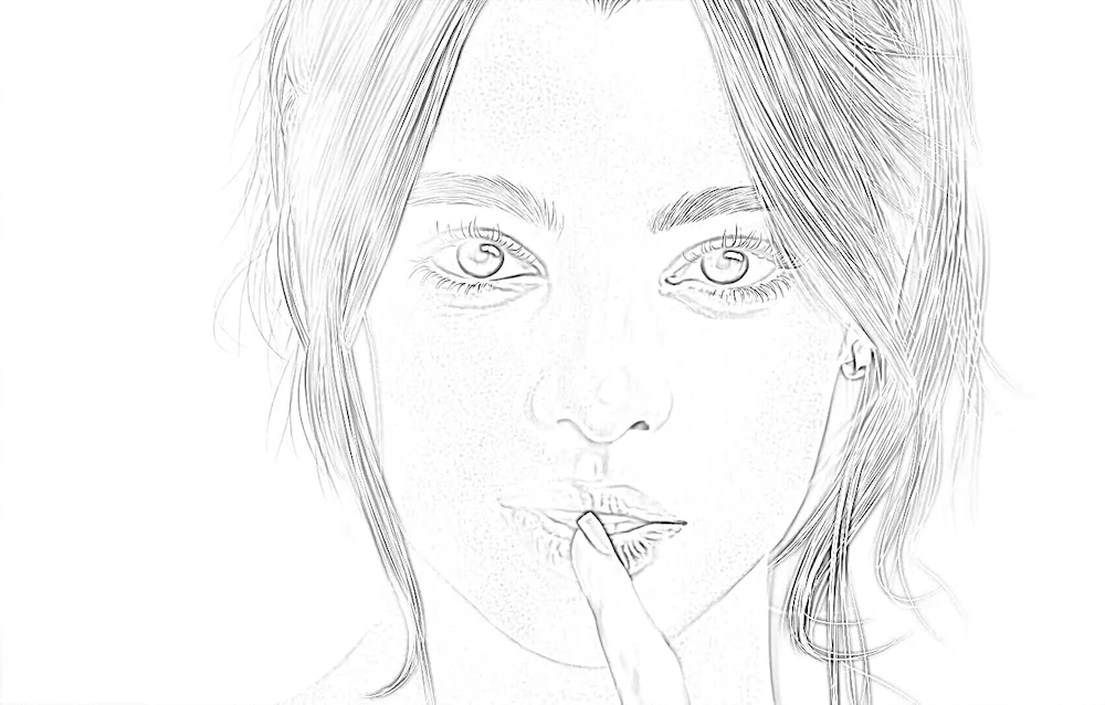 Drawing women in pencil