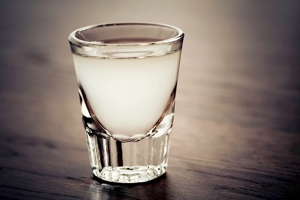 A vodka shot glass