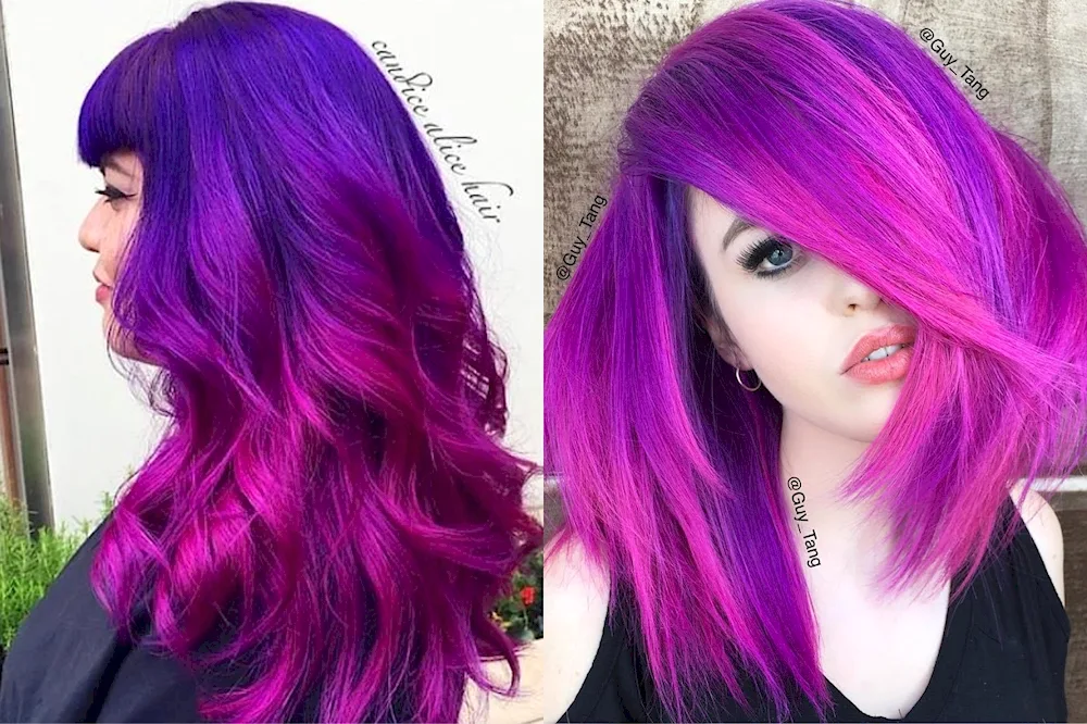 River Simone with purple hair