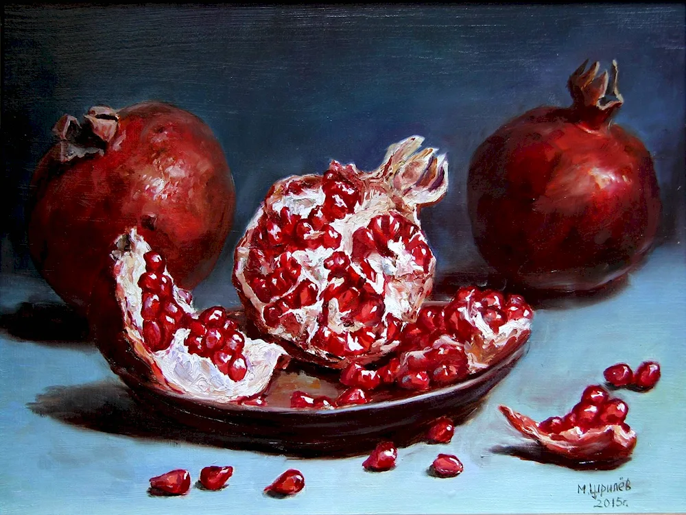 Pomegranate still life