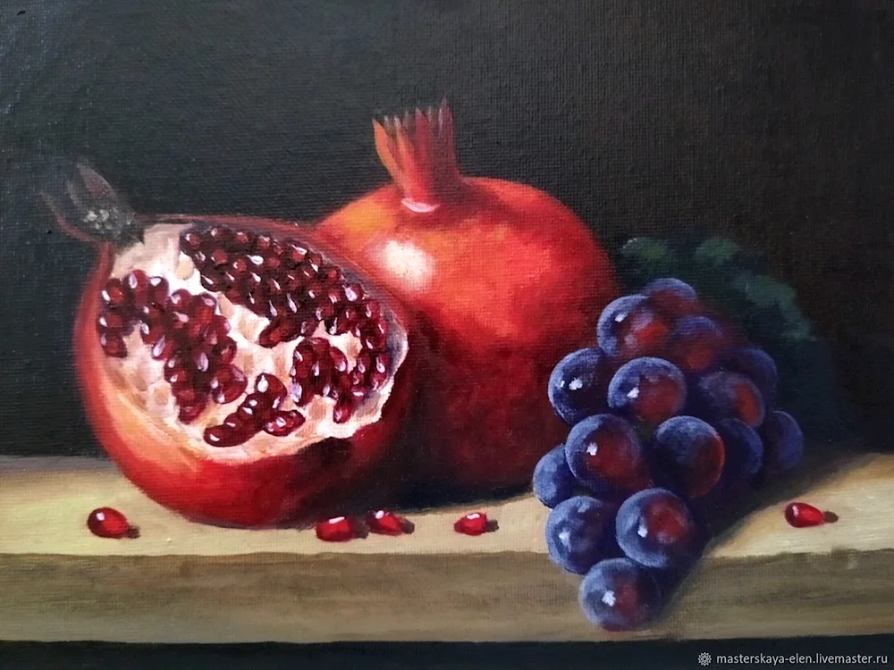 Pomegranate still life