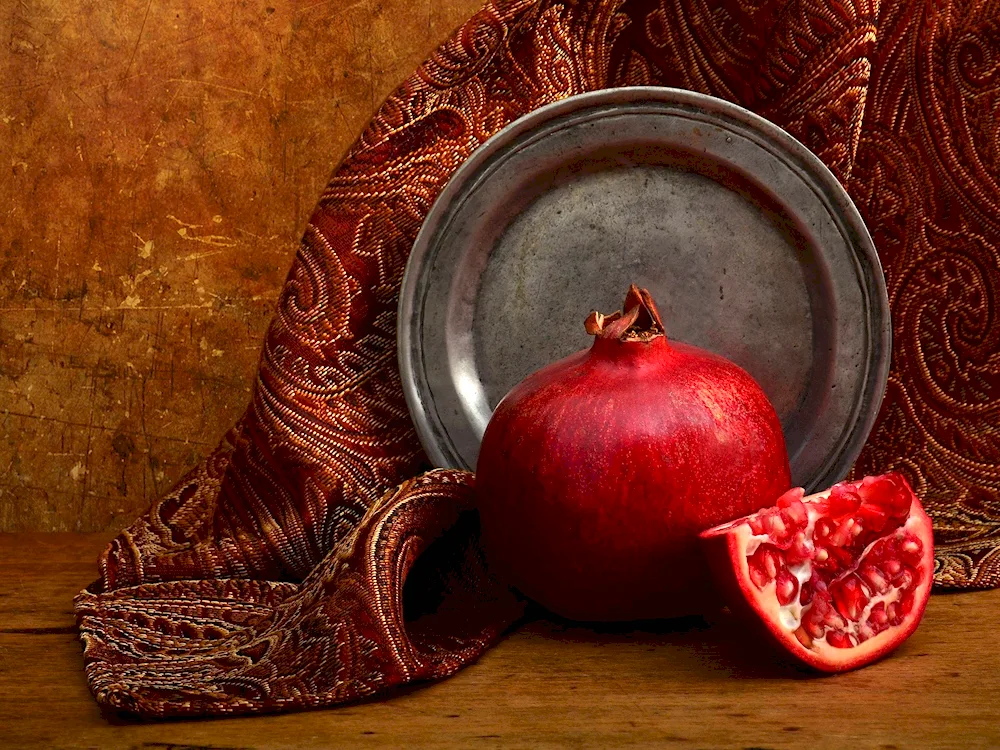 Robert Hubert still life with pomegranate