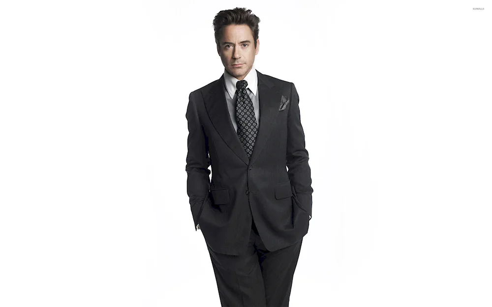 Robert Downey Jr. on a white background.