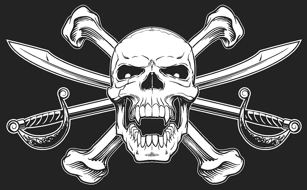 Flag of pirates pirates of the Caribbean