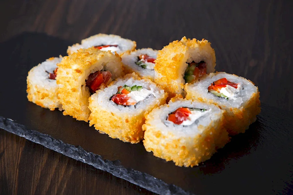 Philadelphia and tempura rolls
