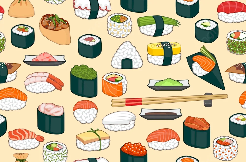 Sushi stickers