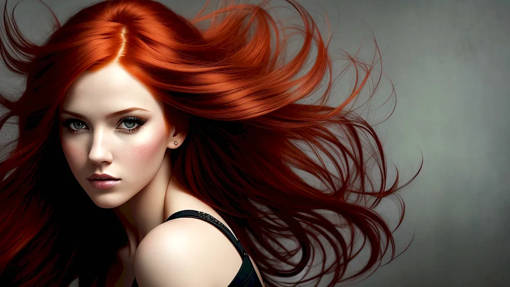 Luxurious red hair