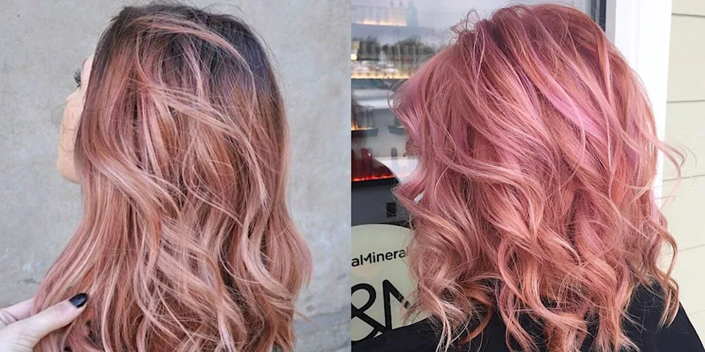 Rose Gold balayage