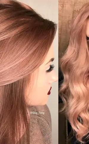Rose Gold hair colour