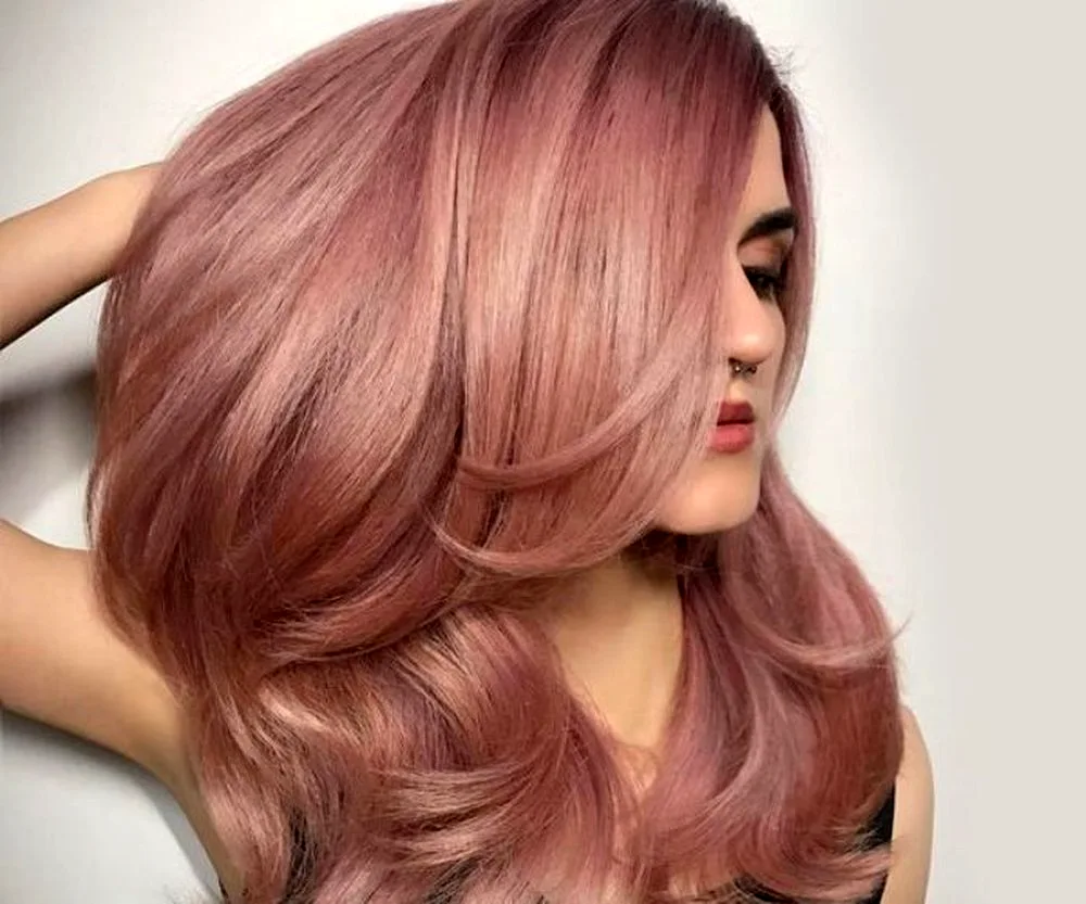 Blonde with pink shade