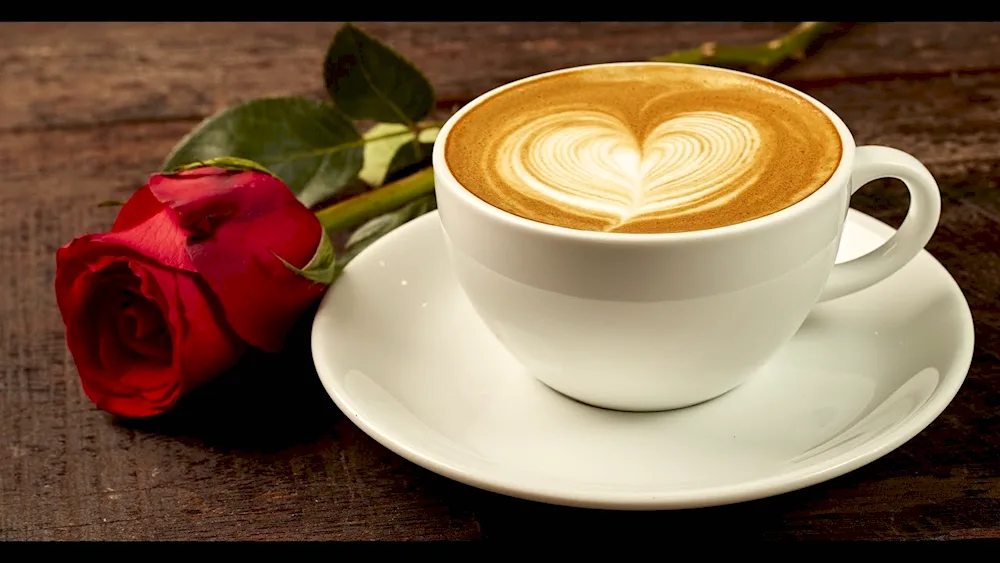 Rose caffe latte