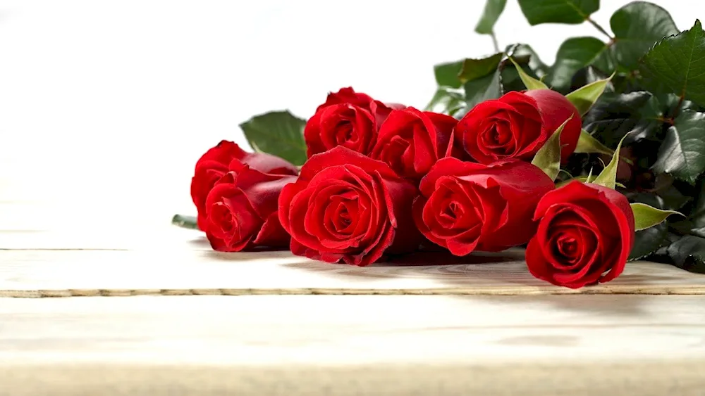 Rose bouquet lying