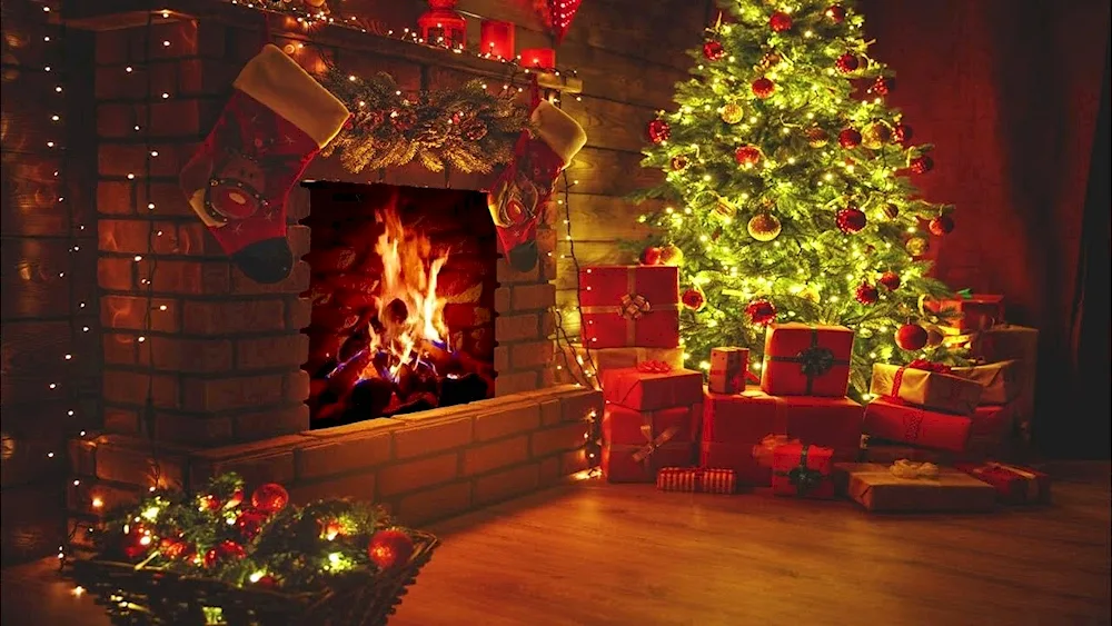 Christmas fireplace