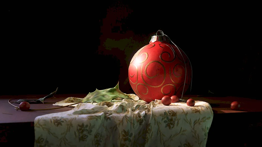 Christmas still life balls