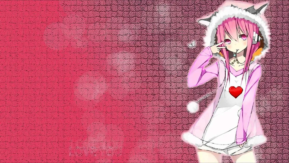 Pink girl anime