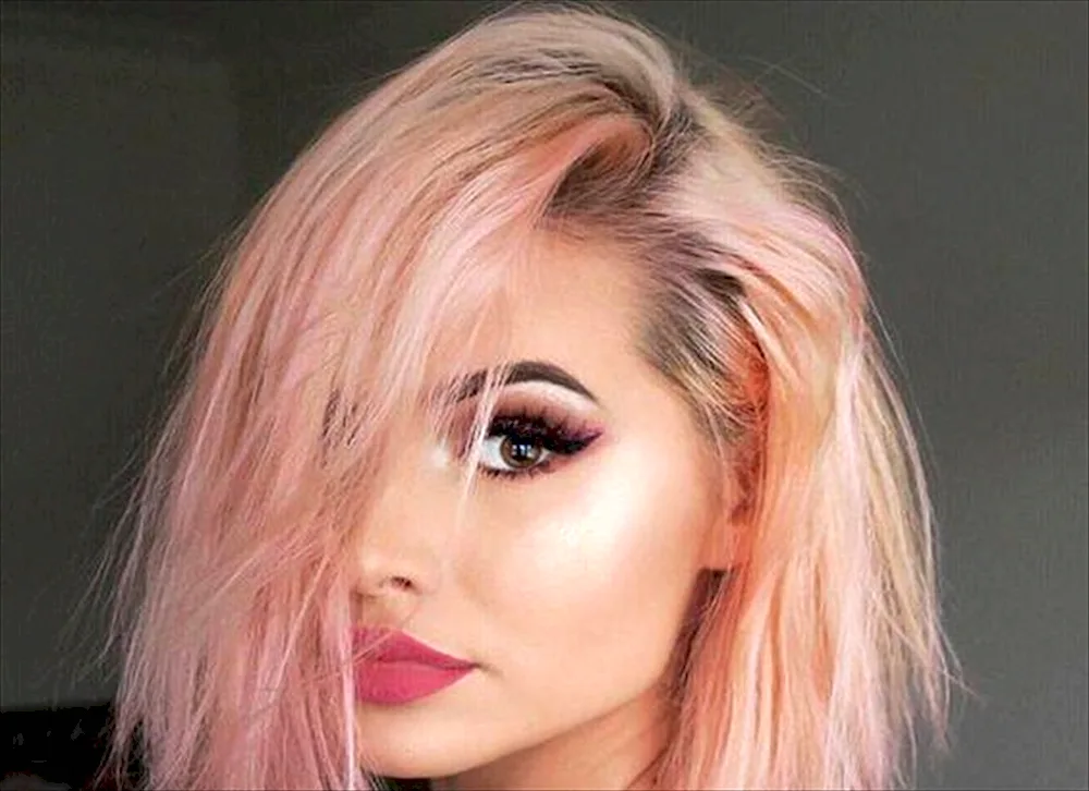 Pink hair colouring for short hair