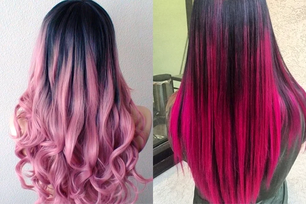 Blond with pink strands