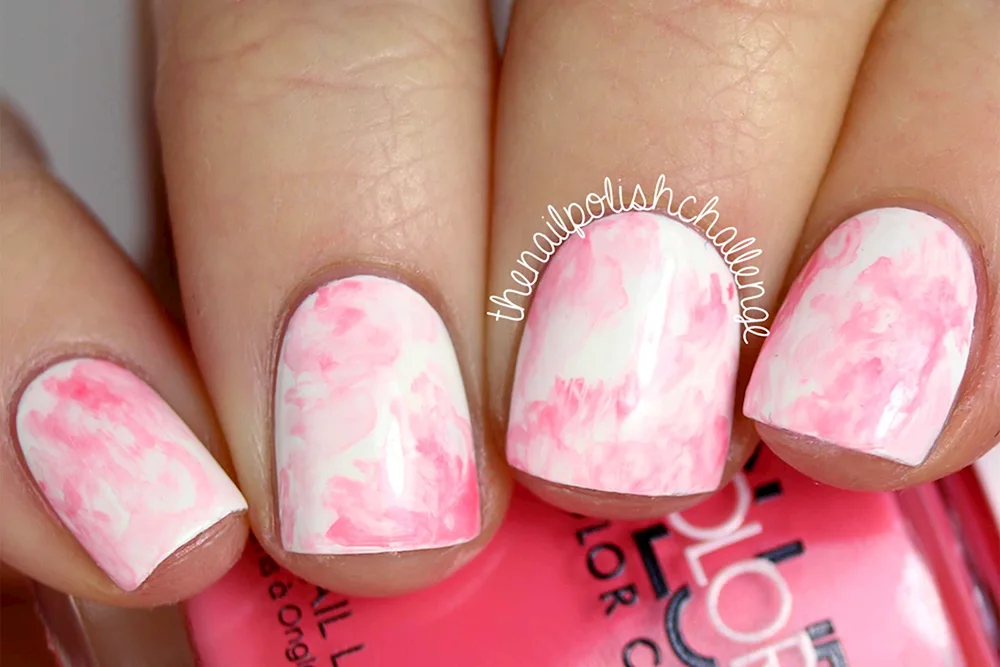 Pink manicure