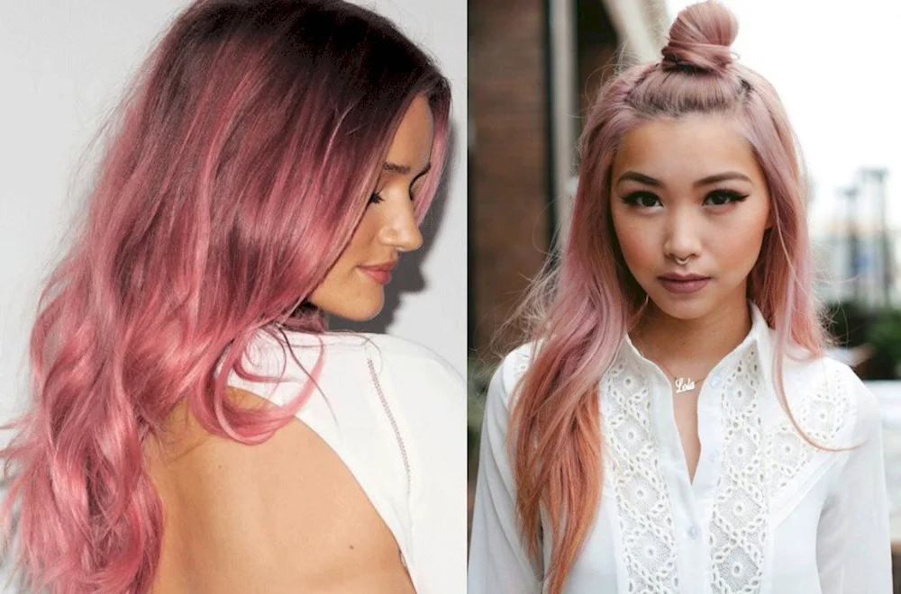 Strawberry blonde balayage bob