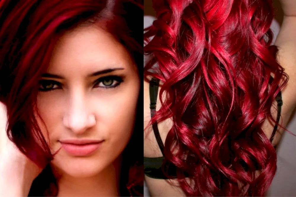 Ruby marsala hair colour