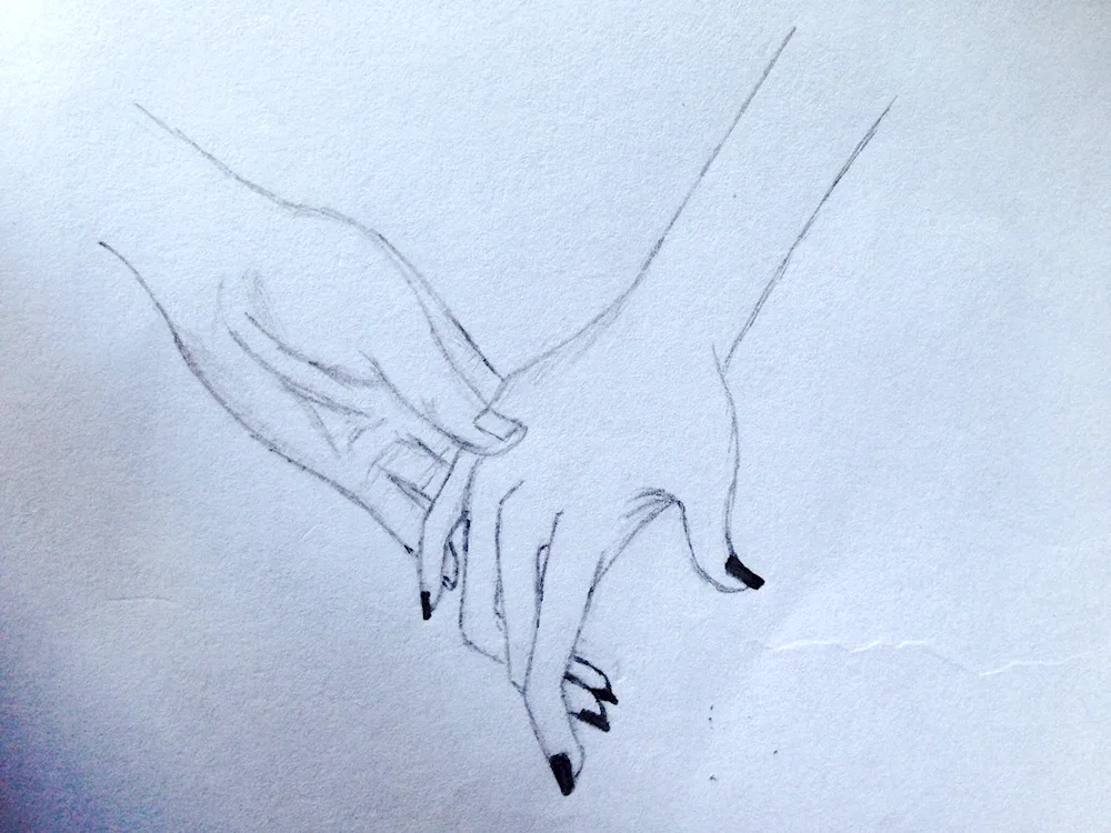 Hand pencil drawing for drawing