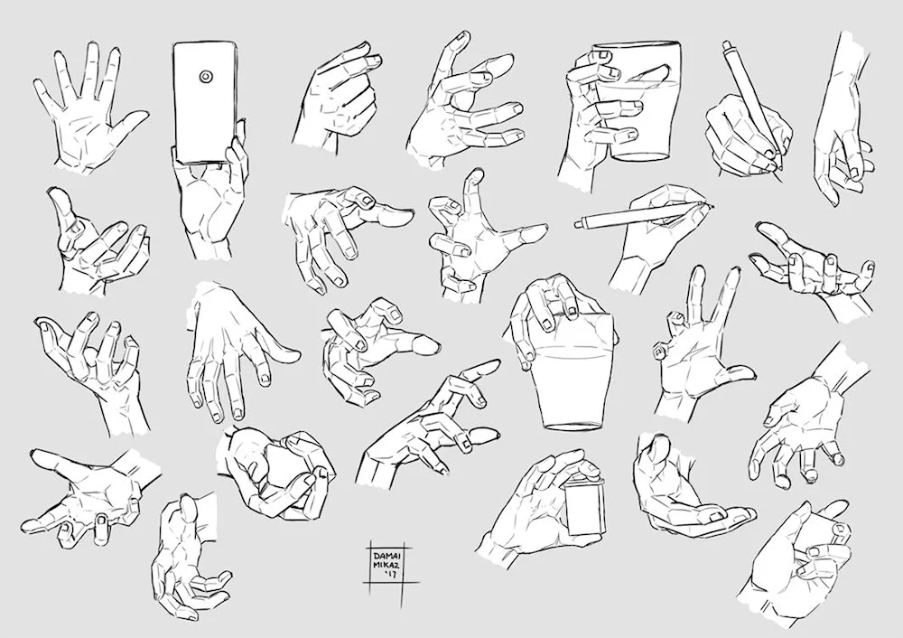Hand reference 3d