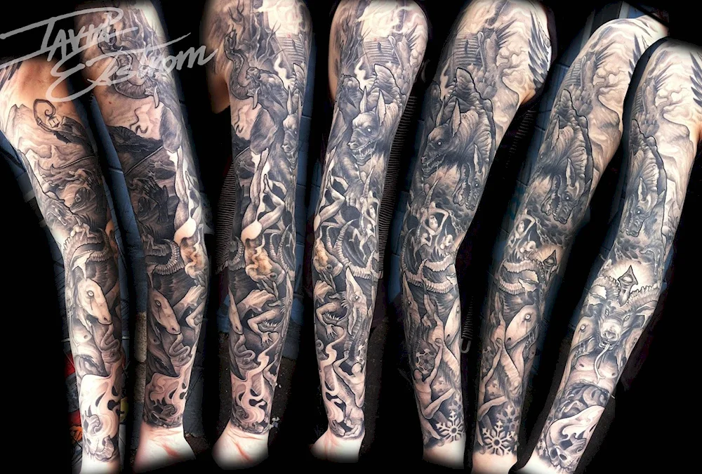 Greek tattoo sleeve