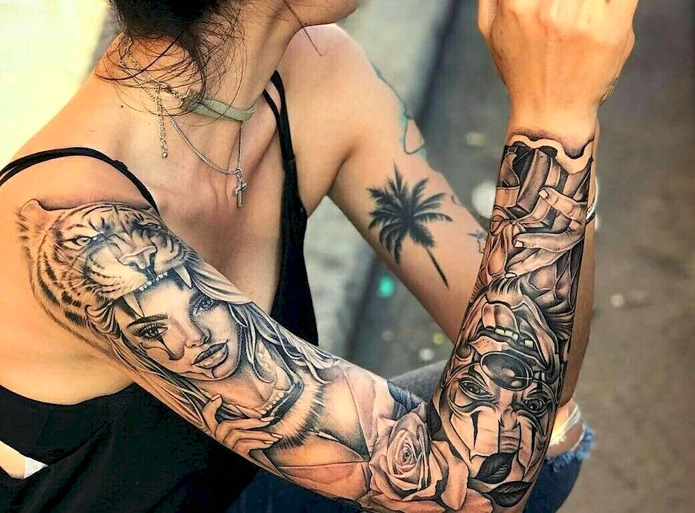 Sleeve tattoo female