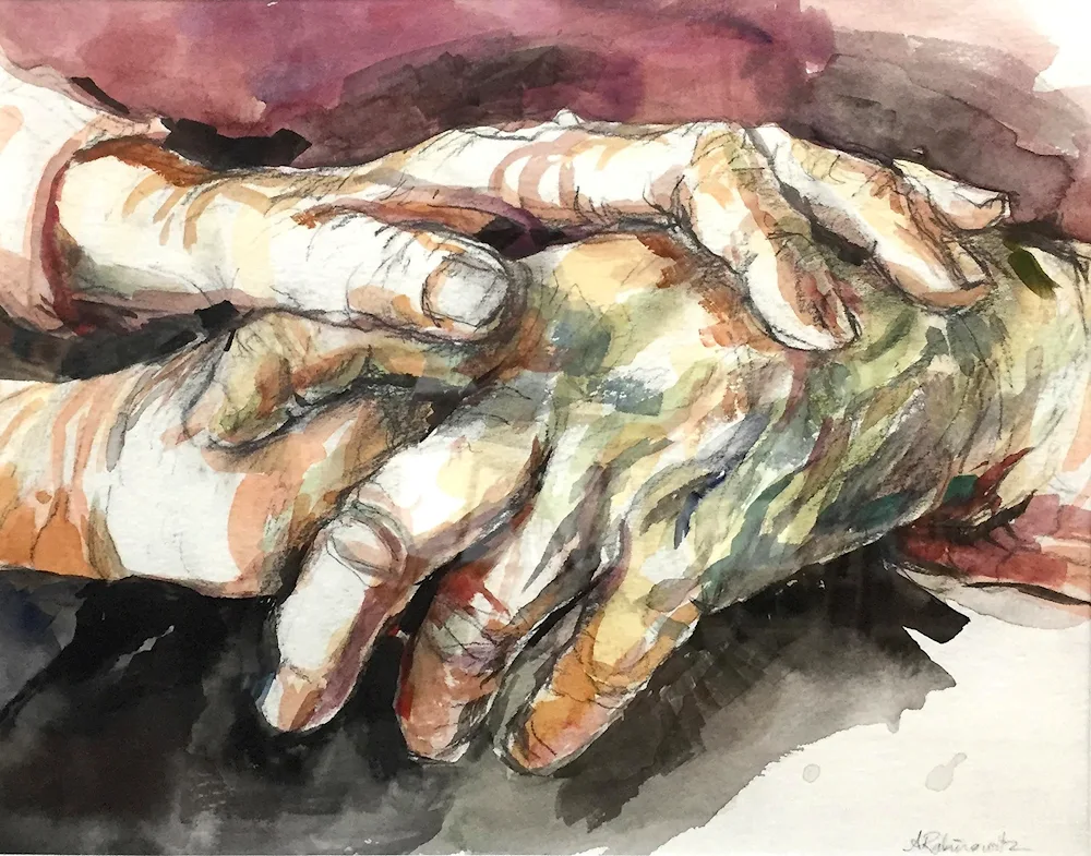 Hands watercolours