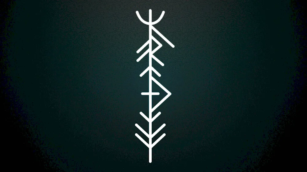 Runes on black background